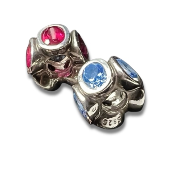 Pandora Retired Blue CZ Charm Sterling Silver 790311CZB | December Birthstone - Picture 5 of 6
